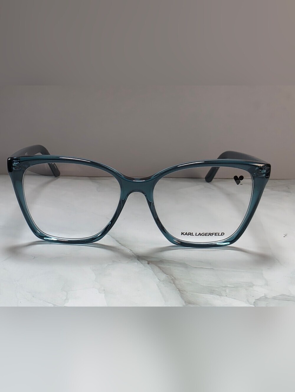 Karl Lagerfeld KL6050 425 Blue Transparent Cat Eye Eyeglasses - Picture 2 of 5